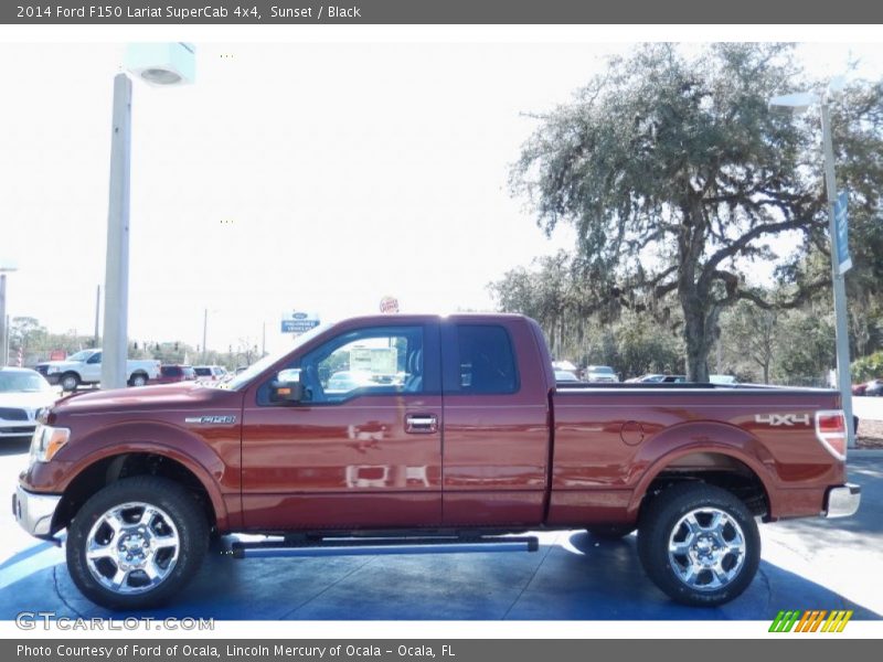 Sunset / Black 2014 Ford F150 Lariat SuperCab 4x4
