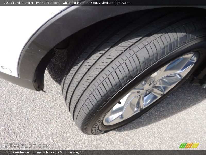 White Platinum Tri-Coat / Medium Light Stone 2013 Ford Explorer Limited EcoBoost
