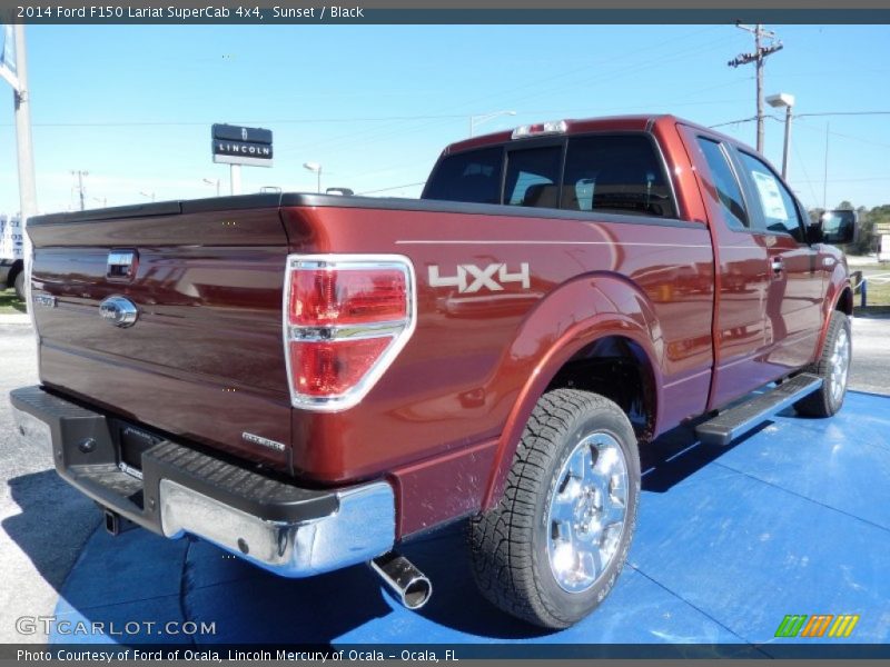 Sunset / Black 2014 Ford F150 Lariat SuperCab 4x4