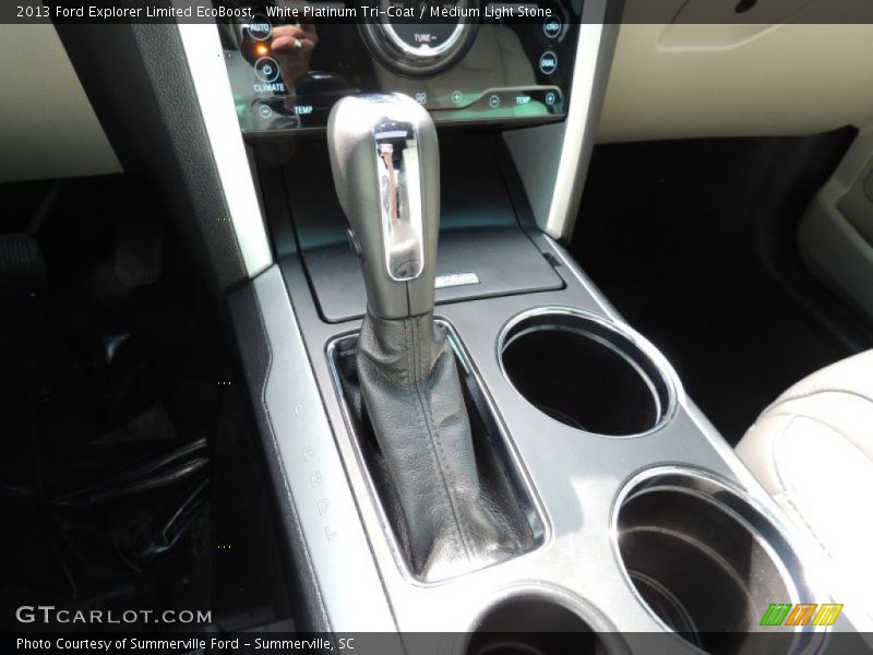 White Platinum Tri-Coat / Medium Light Stone 2013 Ford Explorer Limited EcoBoost