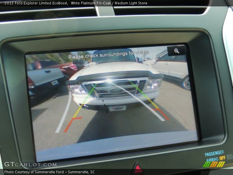 White Platinum Tri-Coat / Medium Light Stone 2013 Ford Explorer Limited EcoBoost