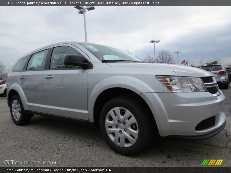 Bright Silver Metallic / Black/Light Frost Beige 2014 Dodge Journey Amercian Value Package