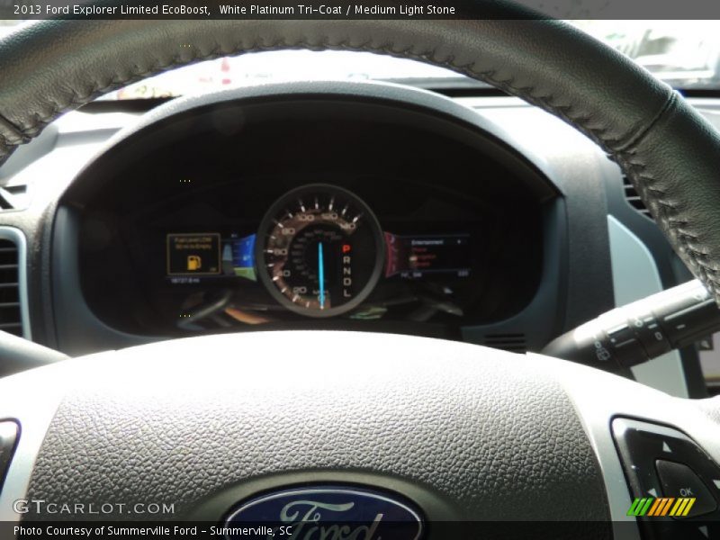 White Platinum Tri-Coat / Medium Light Stone 2013 Ford Explorer Limited EcoBoost