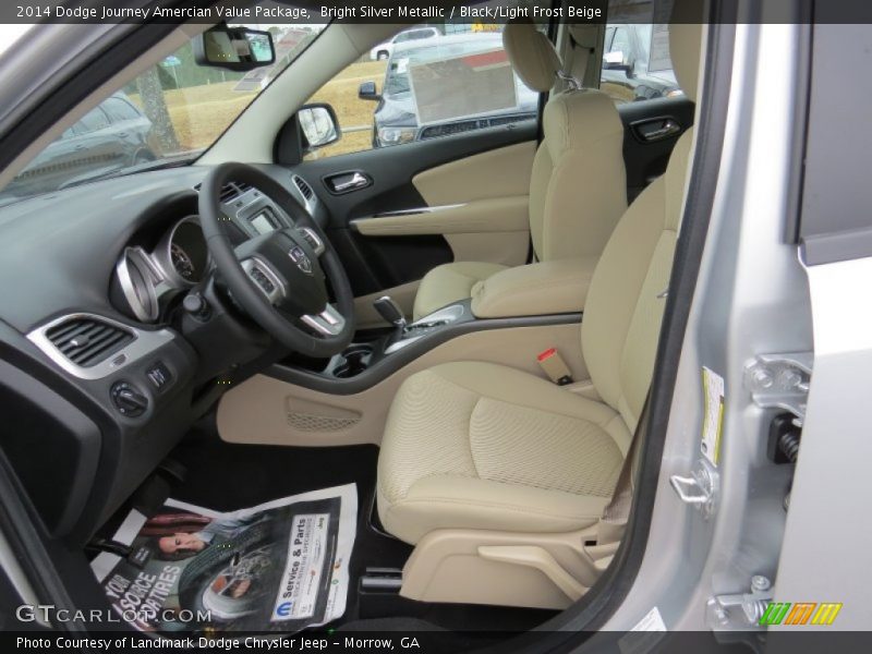 Bright Silver Metallic / Black/Light Frost Beige 2014 Dodge Journey Amercian Value Package