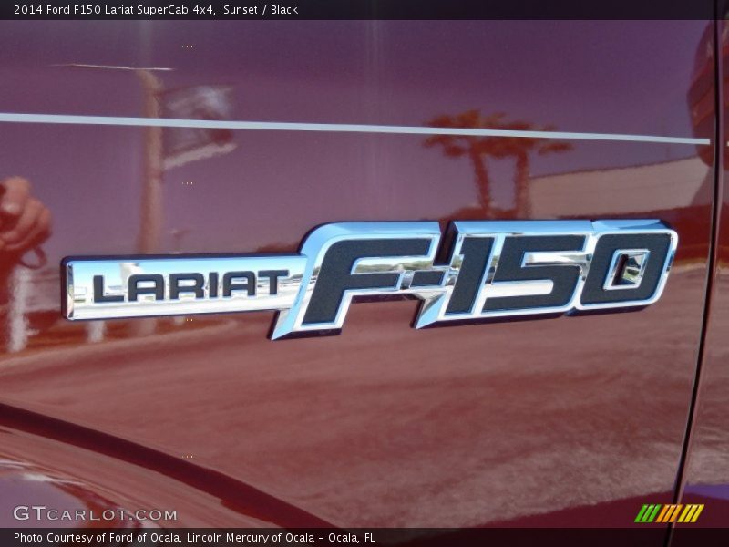Sunset / Black 2014 Ford F150 Lariat SuperCab 4x4