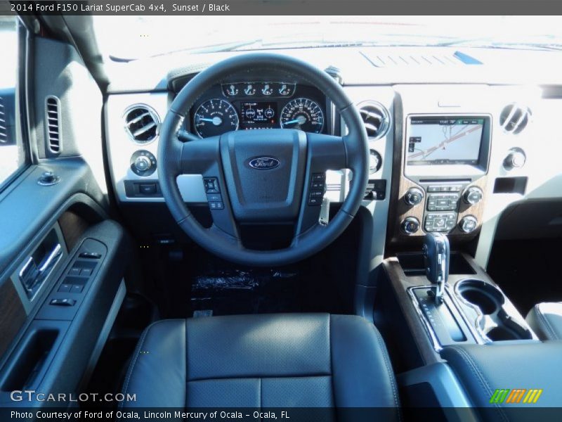 Sunset / Black 2014 Ford F150 Lariat SuperCab 4x4