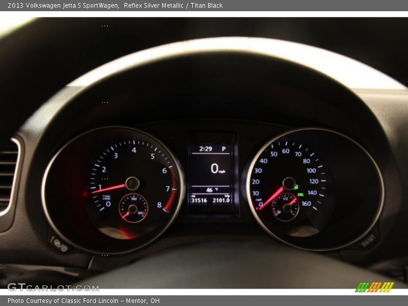Reflex Silver Metallic / Titan Black 2013 Volkswagen Jetta S SportWagen