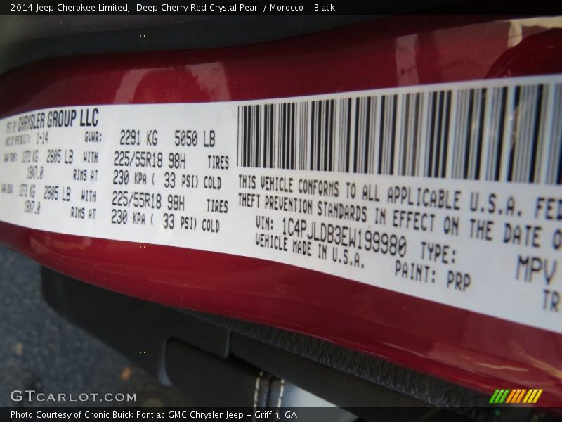 Deep Cherry Red Crystal Pearl / Morocco - Black 2014 Jeep Cherokee Limited