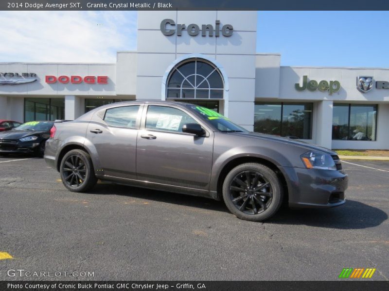 Granite Crystal Metallic / Black 2014 Dodge Avenger SXT