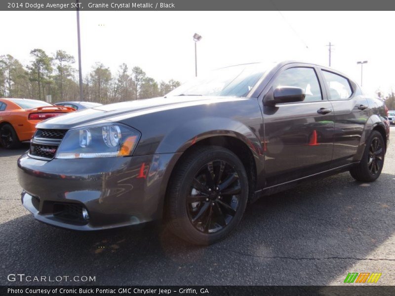Granite Crystal Metallic / Black 2014 Dodge Avenger SXT