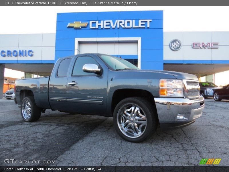 Blue Granite Metallic / Ebony 2013 Chevrolet Silverado 1500 LT Extended Cab