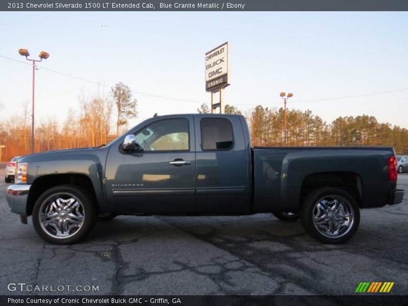 Blue Granite Metallic / Ebony 2013 Chevrolet Silverado 1500 LT Extended Cab