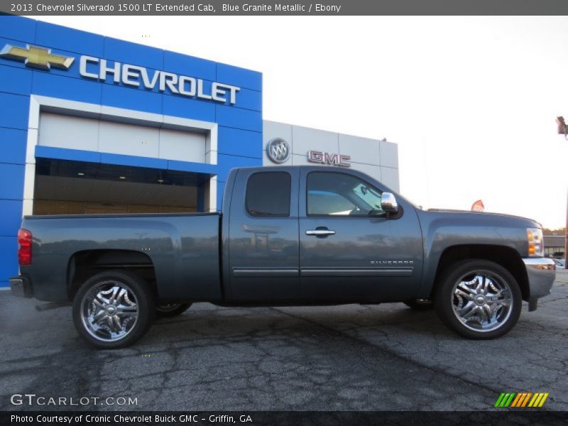Blue Granite Metallic / Ebony 2013 Chevrolet Silverado 1500 LT Extended Cab
