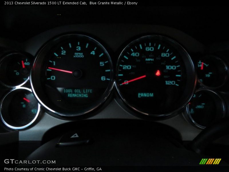 Blue Granite Metallic / Ebony 2013 Chevrolet Silverado 1500 LT Extended Cab