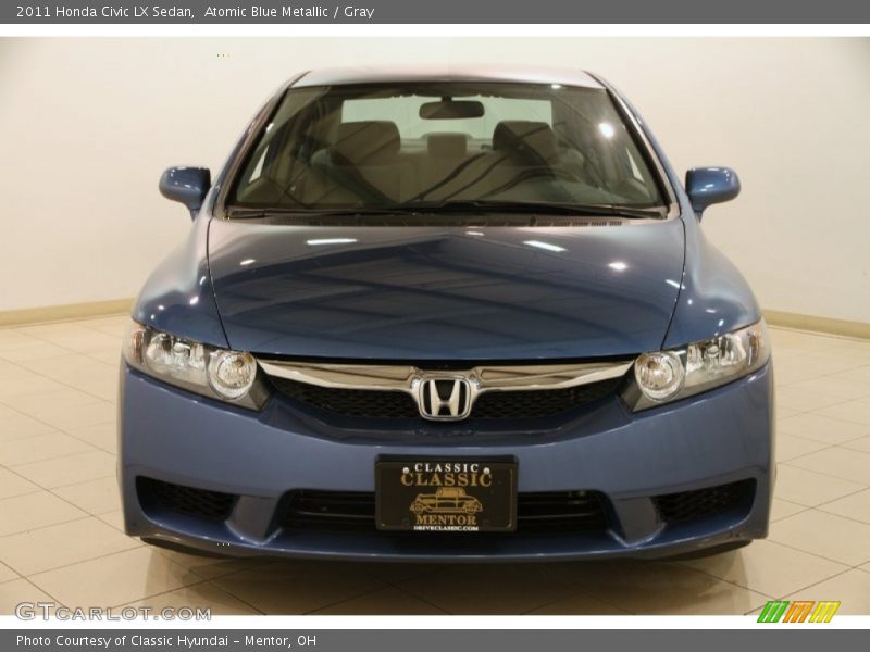 Atomic Blue Metallic / Gray 2011 Honda Civic LX Sedan