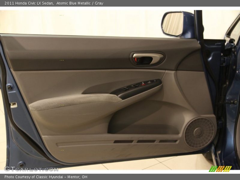 Atomic Blue Metallic / Gray 2011 Honda Civic LX Sedan