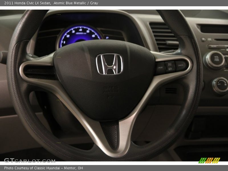 Atomic Blue Metallic / Gray 2011 Honda Civic LX Sedan