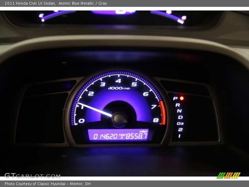 Atomic Blue Metallic / Gray 2011 Honda Civic LX Sedan