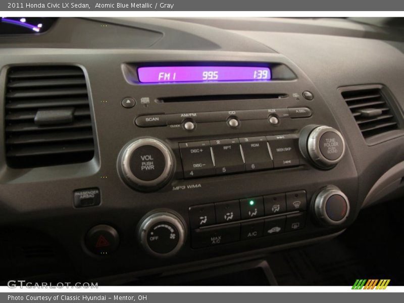 Atomic Blue Metallic / Gray 2011 Honda Civic LX Sedan