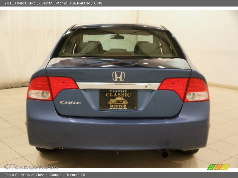 Atomic Blue Metallic / Gray 2011 Honda Civic LX Sedan