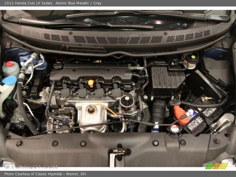 Atomic Blue Metallic / Gray 2011 Honda Civic LX Sedan