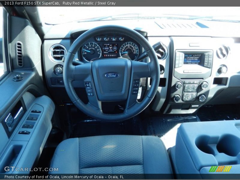 Ruby Red Metallic / Steel Gray 2013 Ford F150 STX SuperCab