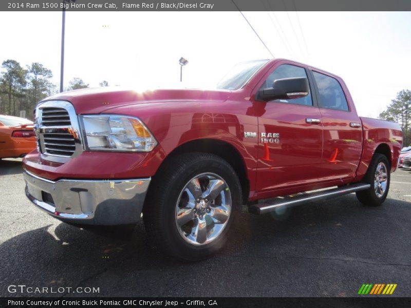 Flame Red / Black/Diesel Gray 2014 Ram 1500 Big Horn Crew Cab