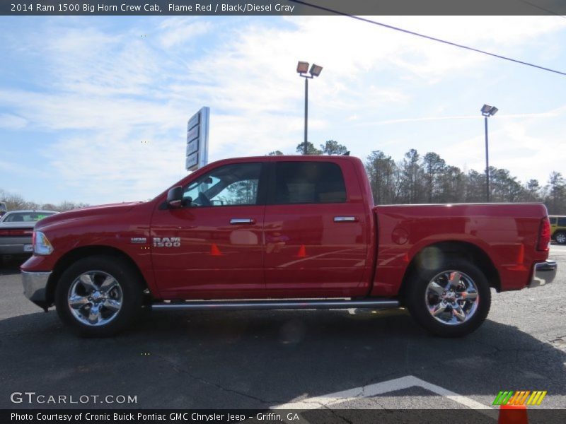 Flame Red / Black/Diesel Gray 2014 Ram 1500 Big Horn Crew Cab