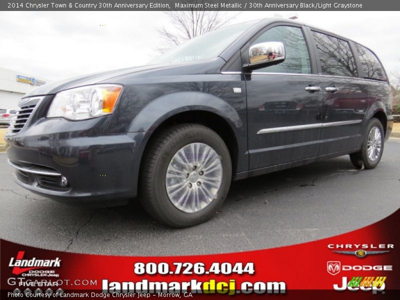 Maximum Steel Metallic / 30th Anniversary Black/Light Graystone 2014 Chrysler Town & Country 30th Anniversary Edition