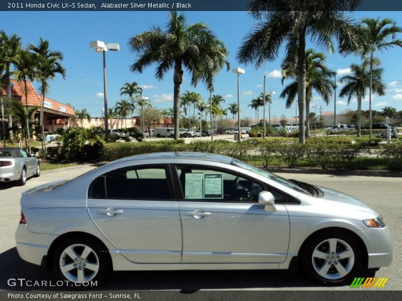 Alabaster Silver Metallic / Black 2011 Honda Civic LX-S Sedan
