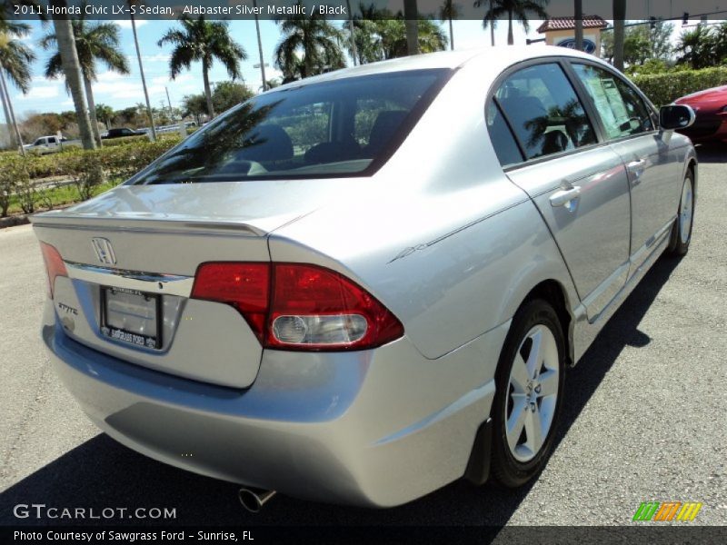 Alabaster Silver Metallic / Black 2011 Honda Civic LX-S Sedan