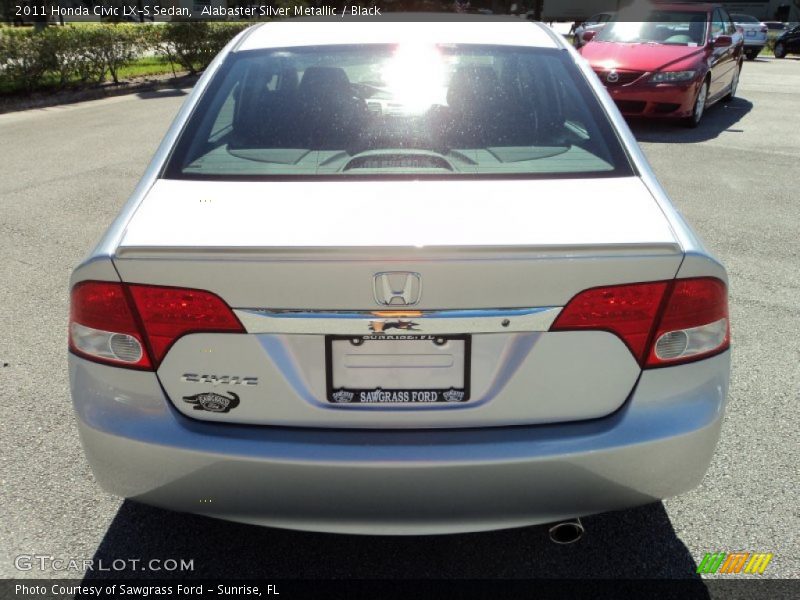 Alabaster Silver Metallic / Black 2011 Honda Civic LX-S Sedan