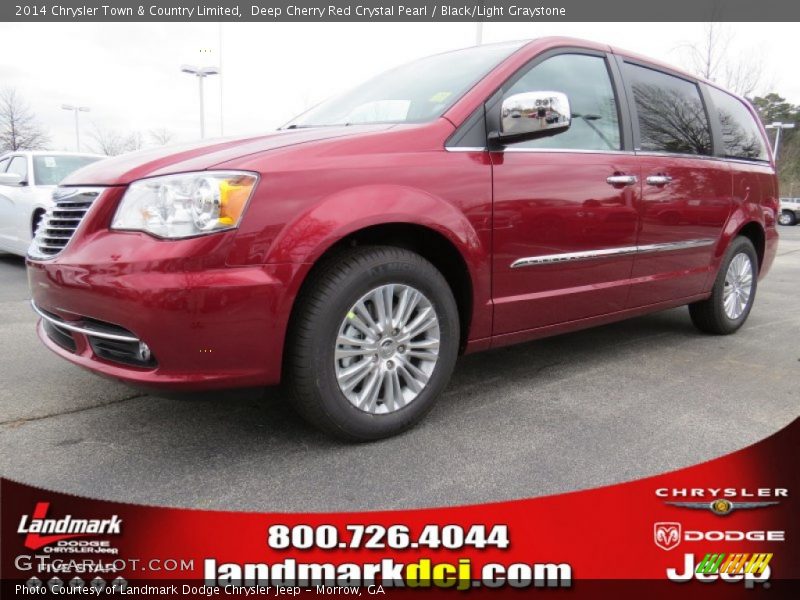 Deep Cherry Red Crystal Pearl / Black/Light Graystone 2014 Chrysler Town & Country Limited