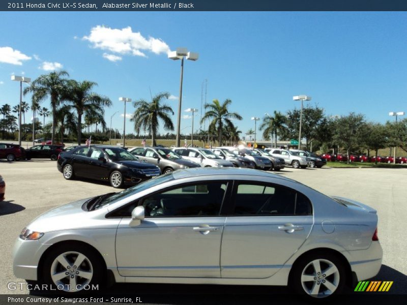 Alabaster Silver Metallic / Black 2011 Honda Civic LX-S Sedan