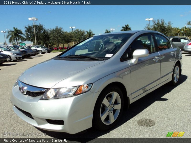 Alabaster Silver Metallic / Black 2011 Honda Civic LX-S Sedan