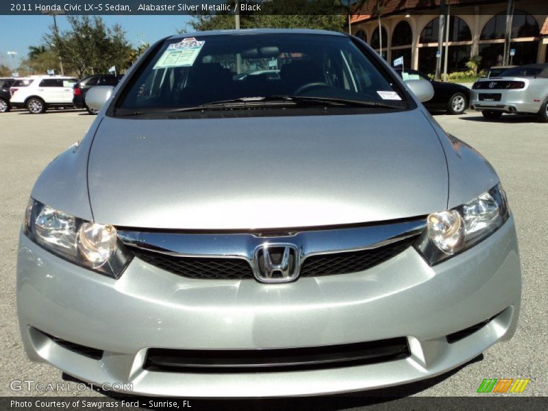 Alabaster Silver Metallic / Black 2011 Honda Civic LX-S Sedan