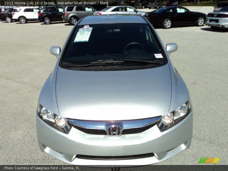 Alabaster Silver Metallic / Black 2011 Honda Civic LX-S Sedan