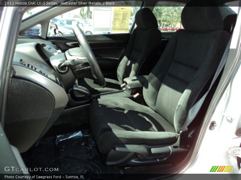 Alabaster Silver Metallic / Black 2011 Honda Civic LX-S Sedan