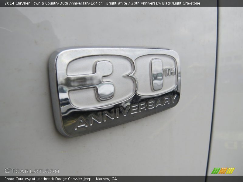 Bright White / 30th Anniversary Black/Light Graystone 2014 Chrysler Town & Country 30th Anniversary Edition