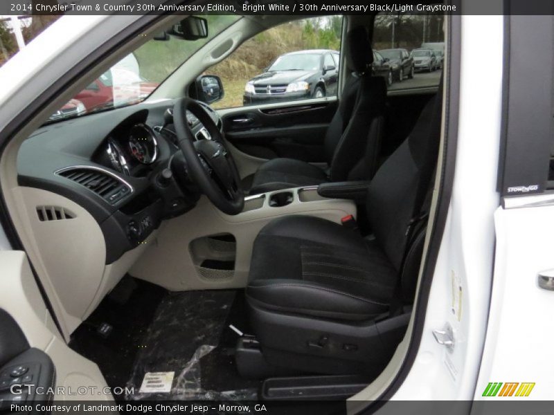 Bright White / 30th Anniversary Black/Light Graystone 2014 Chrysler Town & Country 30th Anniversary Edition