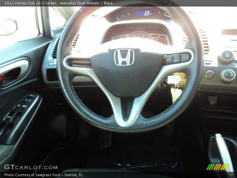 Alabaster Silver Metallic / Black 2011 Honda Civic LX-S Sedan