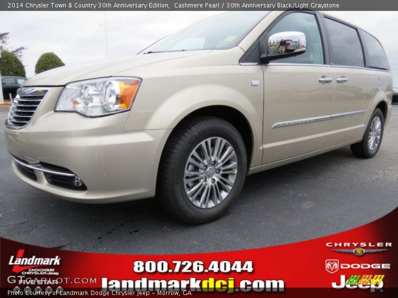 Cashmere Pearl / 30th Anniversary Black/Light Graystone 2014 Chrysler Town & Country 30th Anniversary Edition