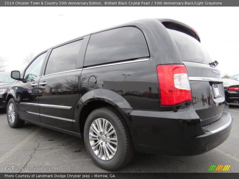 Brilliant Black Crystal Pearl / 30th Anniversary Black/Light Graystone 2014 Chrysler Town & Country 30th Anniversary Edition