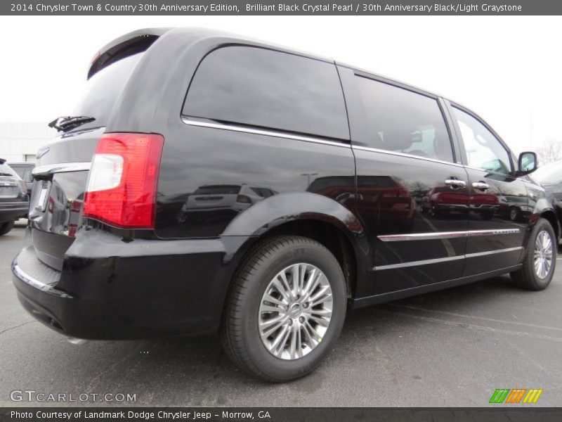 Brilliant Black Crystal Pearl / 30th Anniversary Black/Light Graystone 2014 Chrysler Town & Country 30th Anniversary Edition