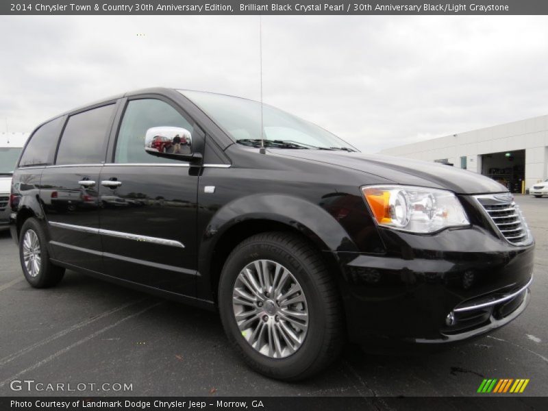Brilliant Black Crystal Pearl / 30th Anniversary Black/Light Graystone 2014 Chrysler Town & Country 30th Anniversary Edition