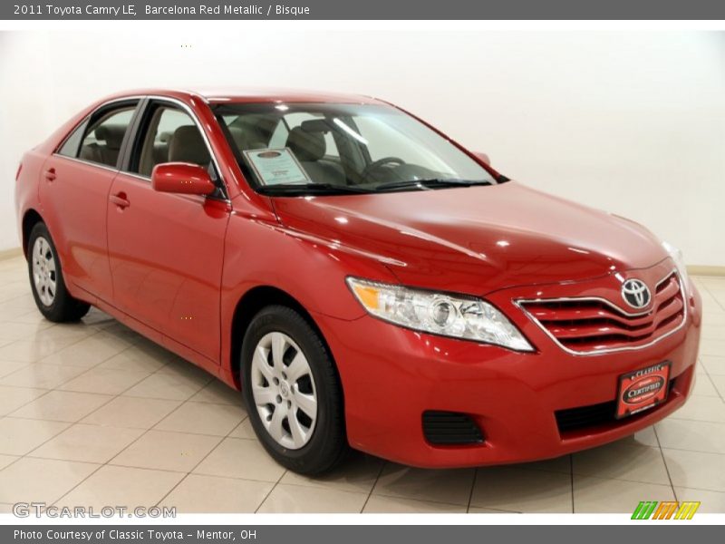 Barcelona Red Metallic / Bisque 2011 Toyota Camry LE