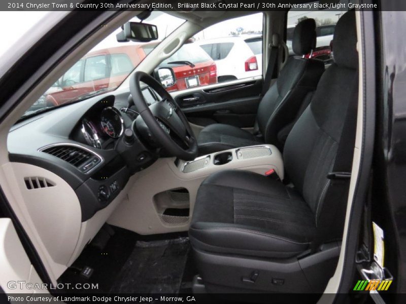 Brilliant Black Crystal Pearl / 30th Anniversary Black/Light Graystone 2014 Chrysler Town & Country 30th Anniversary Edition