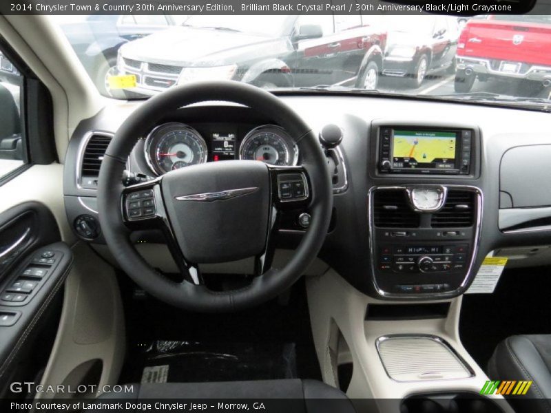 Brilliant Black Crystal Pearl / 30th Anniversary Black/Light Graystone 2014 Chrysler Town & Country 30th Anniversary Edition