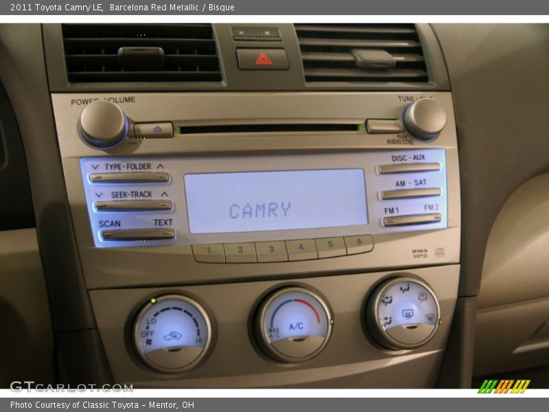 Barcelona Red Metallic / Bisque 2011 Toyota Camry LE