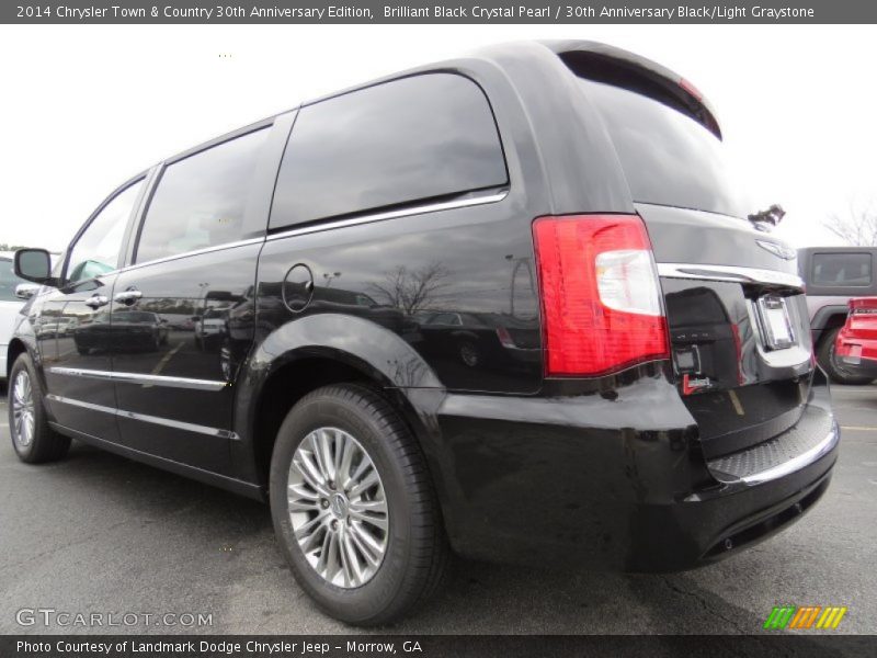Brilliant Black Crystal Pearl / 30th Anniversary Black/Light Graystone 2014 Chrysler Town & Country 30th Anniversary Edition
